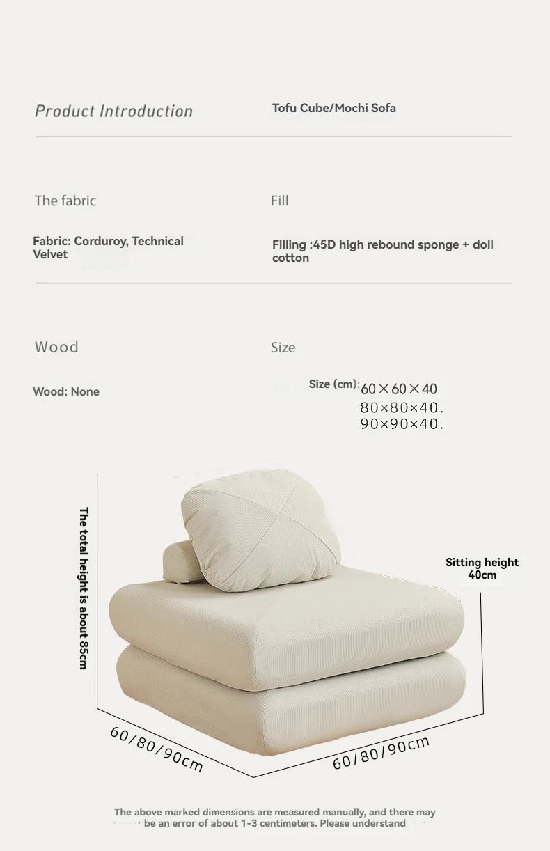 Modular Corduroy Sofa Mattress
