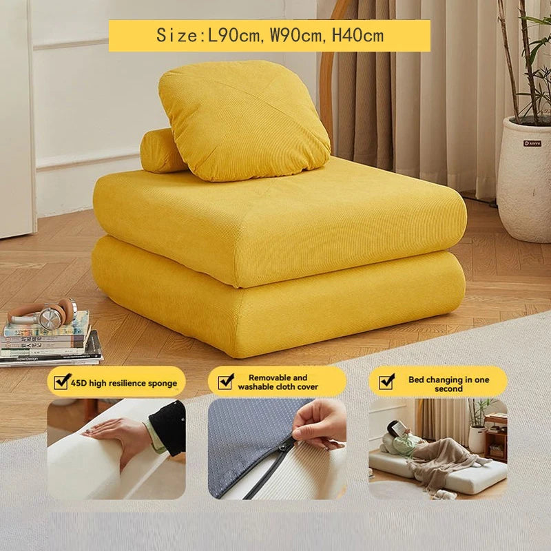 Modular Corduroy Sofa Mattress