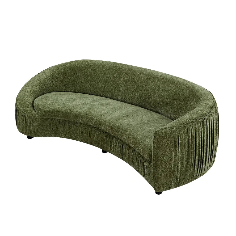 92.13 Inch Modern Design Curved Shaped Sofa Couch for Living Room,Upholstered Fabric 4-Seat Sofa No Need to Assembly Couch