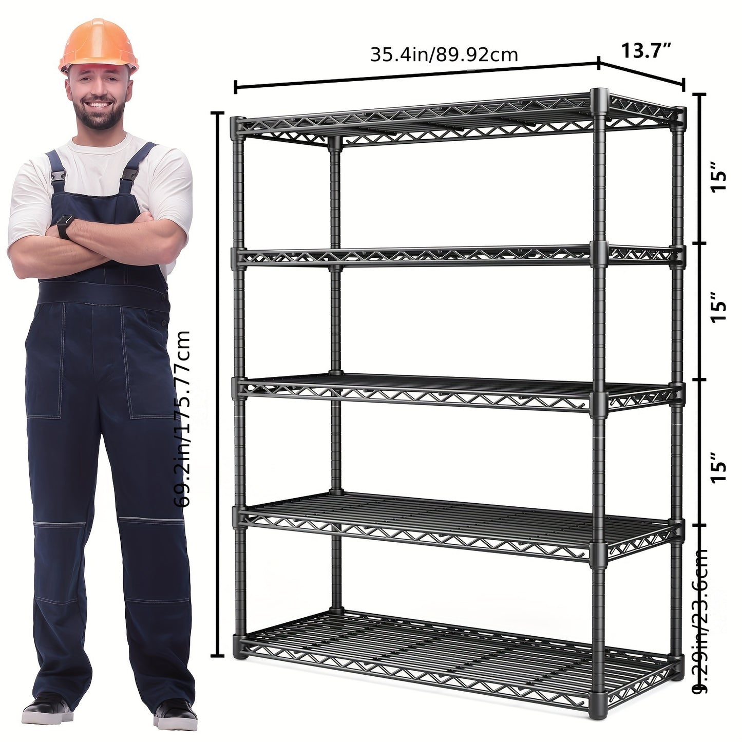 5-Tier Metal Storage Rack