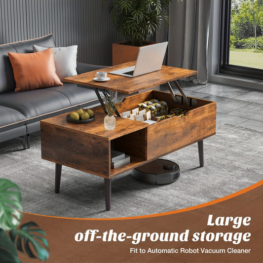 Lift-Top Living Room Table