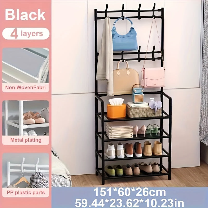 2-in-1 Clothes Rack & Shoe Rack