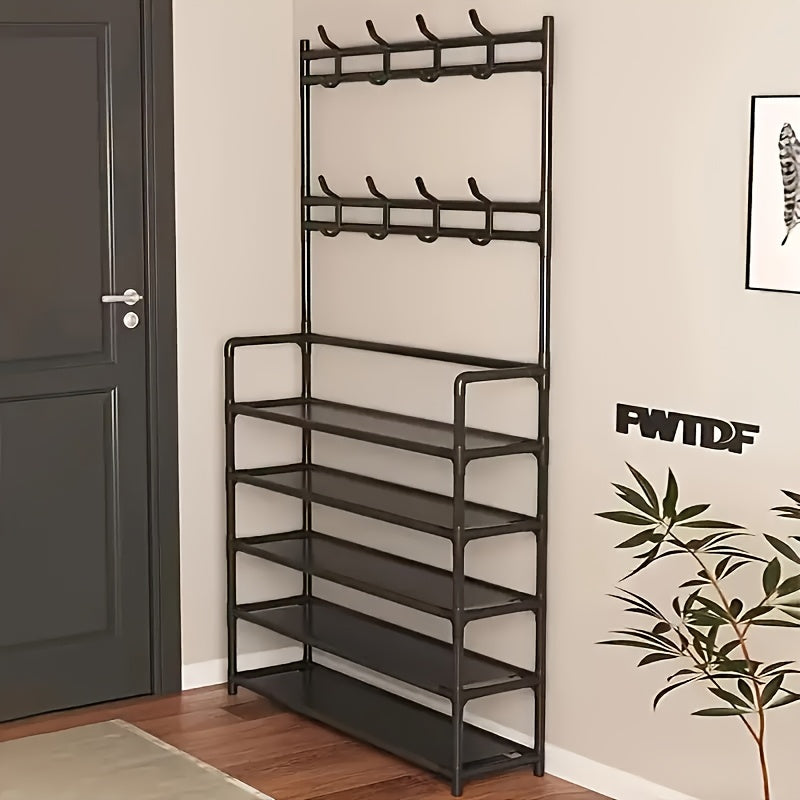2-in-1 Clothes Rack & Shoe Rack