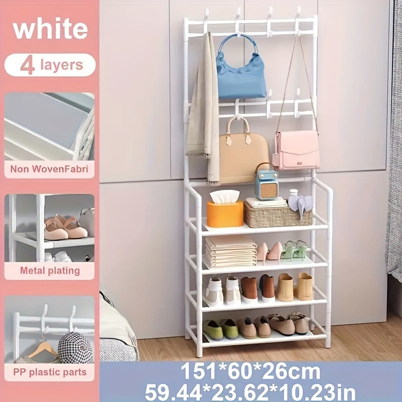 2-in-1 Clothes Rack & Shoe Rack
